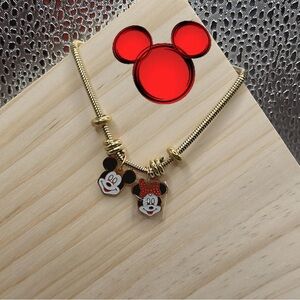 Mickey Mouse Gold Charm Bracelet steel 316L